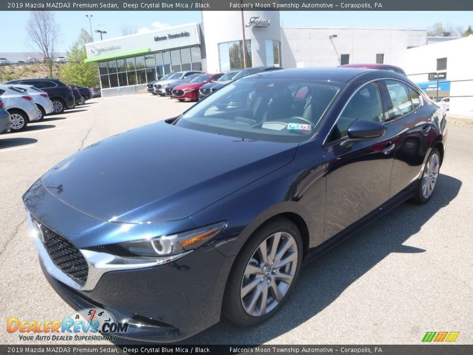 2019 Mazda MAZDA3 Premium Sedan Deep Crystal Blue Mica / Black Photo #5