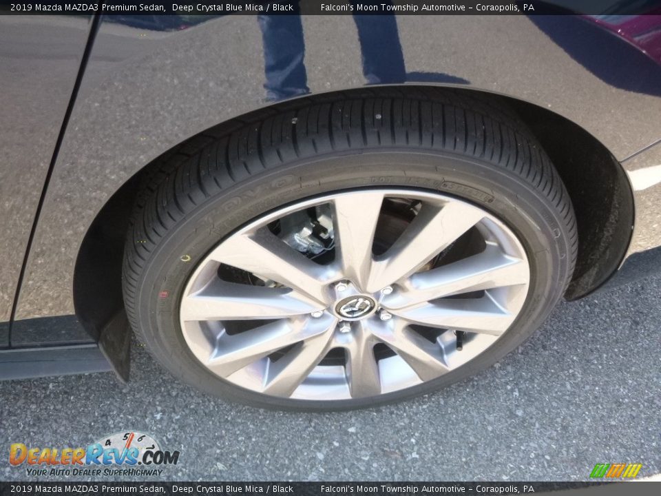 2019 Mazda MAZDA3 Premium Sedan Deep Crystal Blue Mica / Black Photo #7