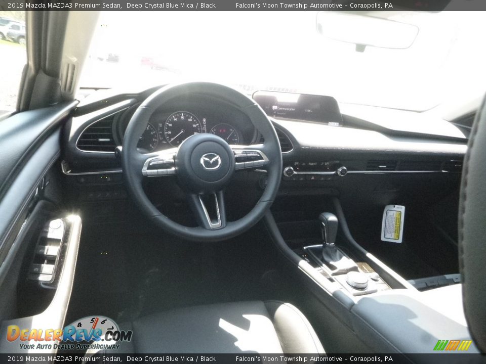 2019 Mazda MAZDA3 Premium Sedan Deep Crystal Blue Mica / Black Photo #9