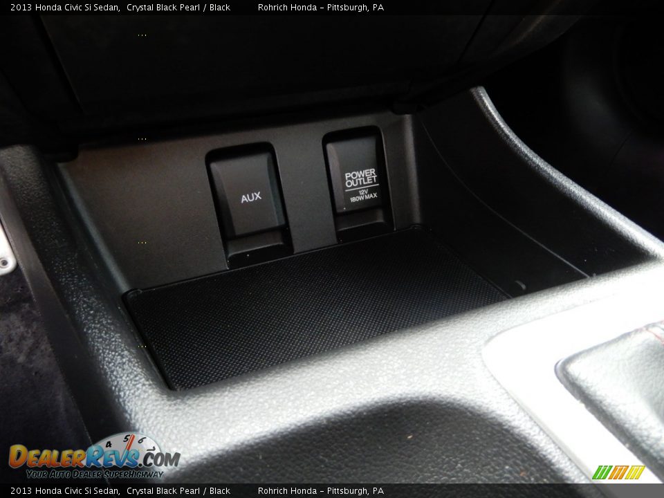 2013 Honda Civic Si Sedan Crystal Black Pearl / Black Photo #22
