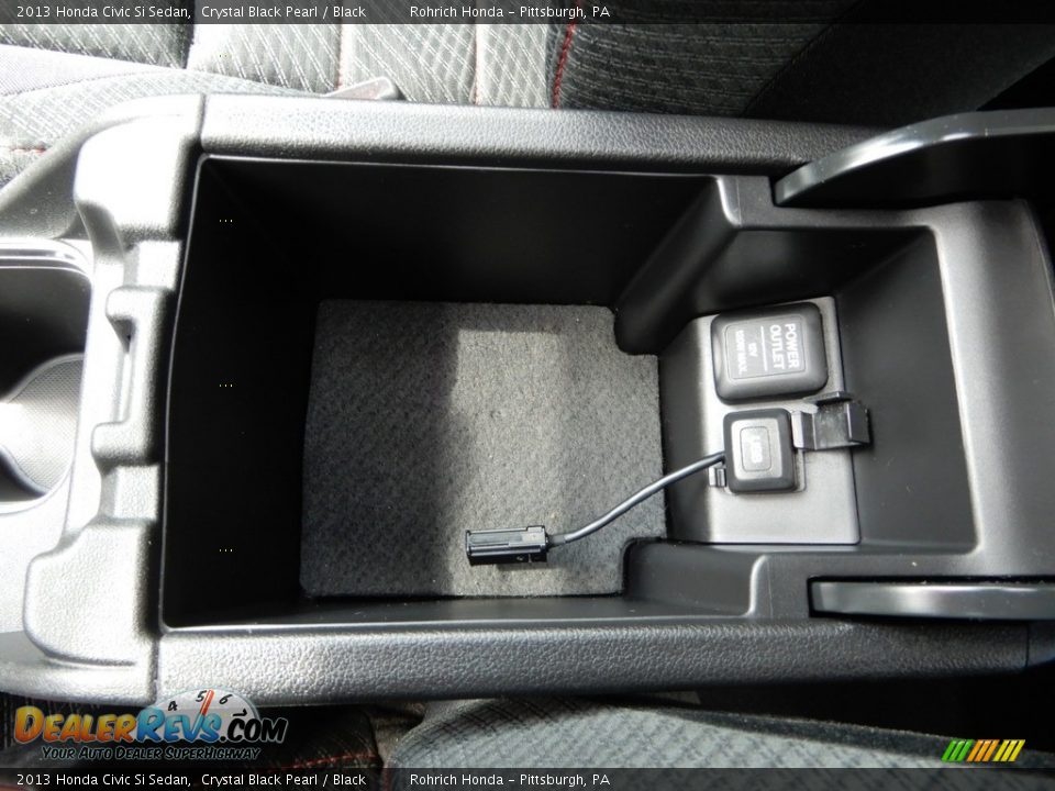 2013 Honda Civic Si Sedan Crystal Black Pearl / Black Photo #23