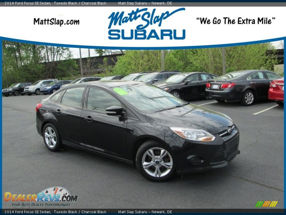 2014 Ford Focus SE Sedan Tuxedo Black / Charcoal Black Photo #1