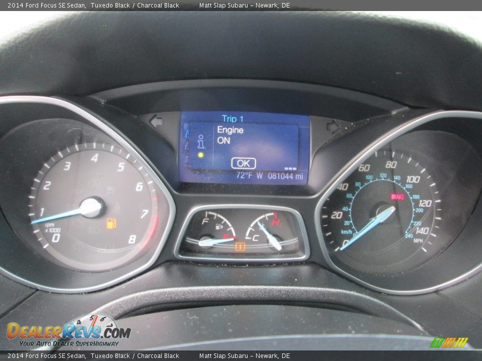 2014 Ford Focus SE Sedan Tuxedo Black / Charcoal Black Photo #27