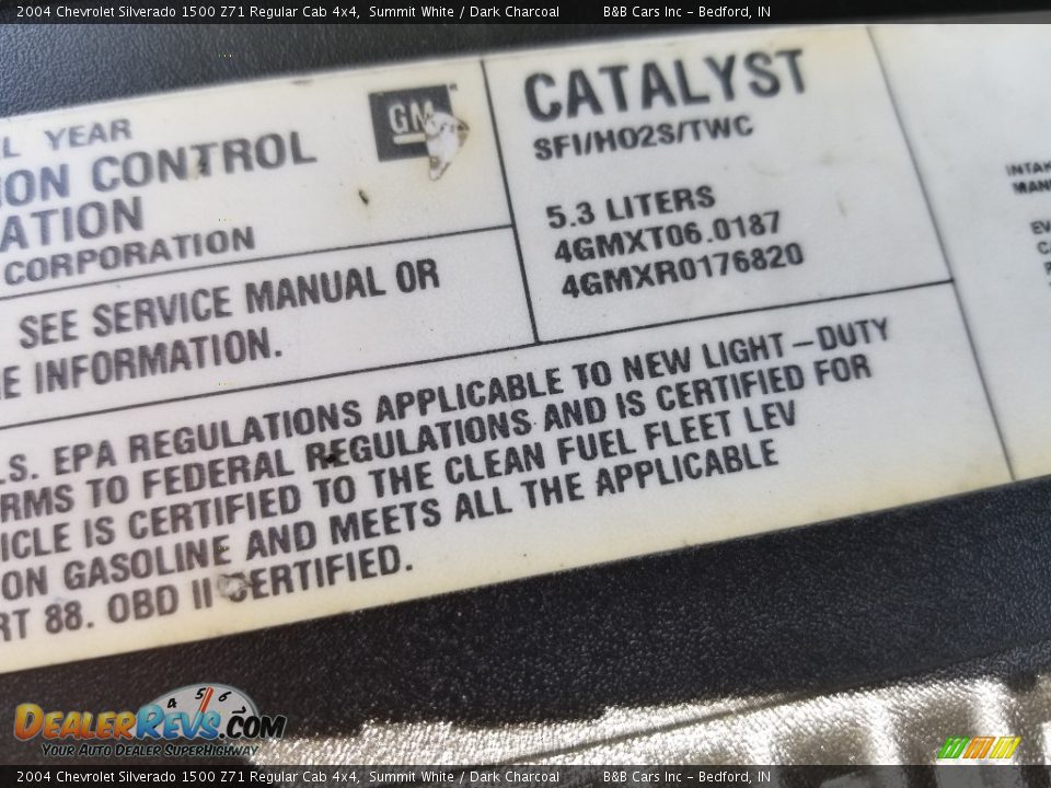 2004 Chevrolet Silverado 1500 Z71 Regular Cab 4x4 Summit White / Dark Charcoal Photo #13