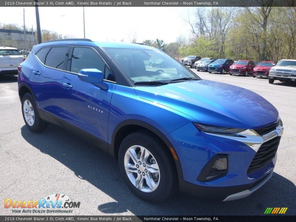 2019 Chevrolet Blazer 3.6L Cloth AWD Kinetic Blue Metallic / Jet Black Photo #7