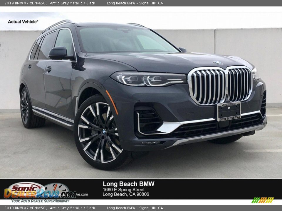 2019 BMW X7 xDrive50i Arctic Grey Metallic / Black Photo #1