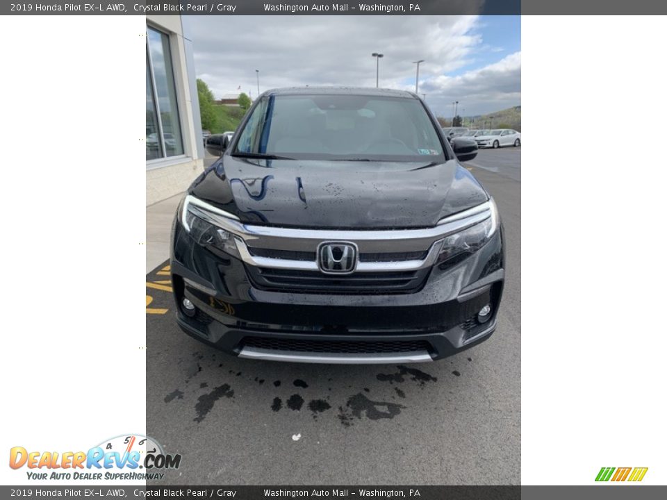 2019 Honda Pilot EX-L AWD Crystal Black Pearl / Gray Photo #3