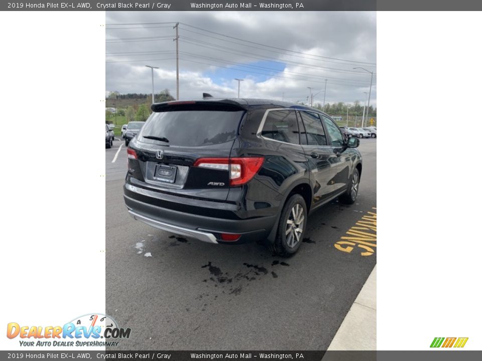 2019 Honda Pilot EX-L AWD Crystal Black Pearl / Gray Photo #5