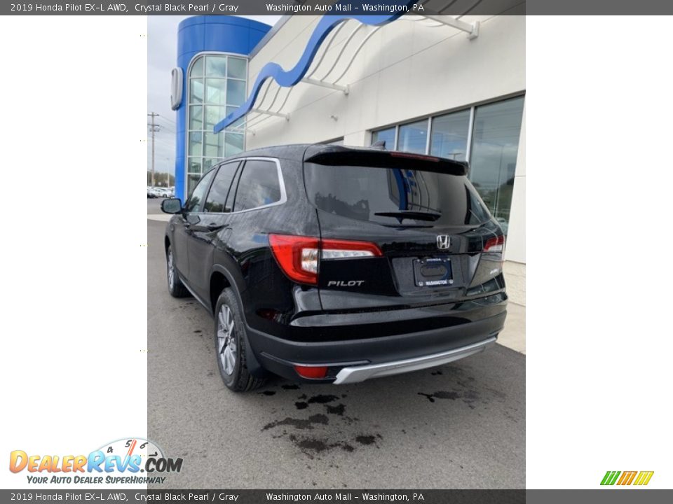 2019 Honda Pilot EX-L AWD Crystal Black Pearl / Gray Photo #7
