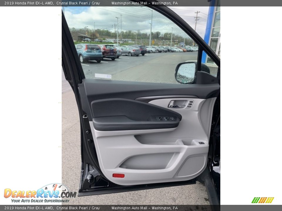 2019 Honda Pilot EX-L AWD Crystal Black Pearl / Gray Photo #8