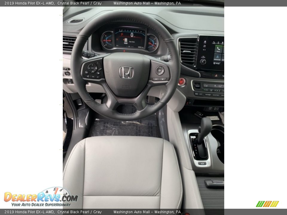 2019 Honda Pilot EX-L AWD Crystal Black Pearl / Gray Photo #11