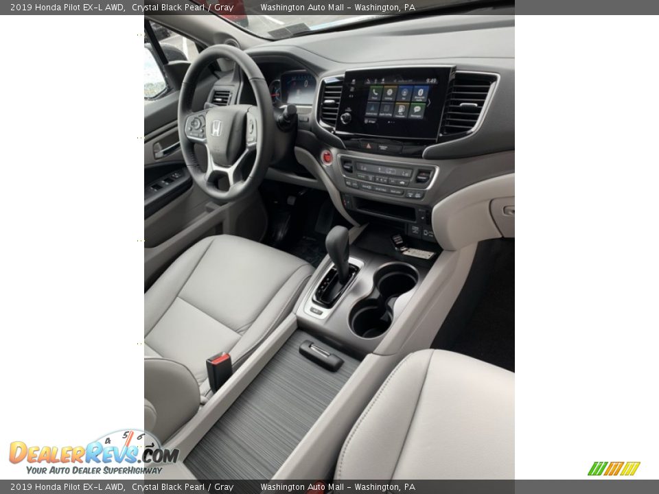 2019 Honda Pilot EX-L AWD Crystal Black Pearl / Gray Photo #33