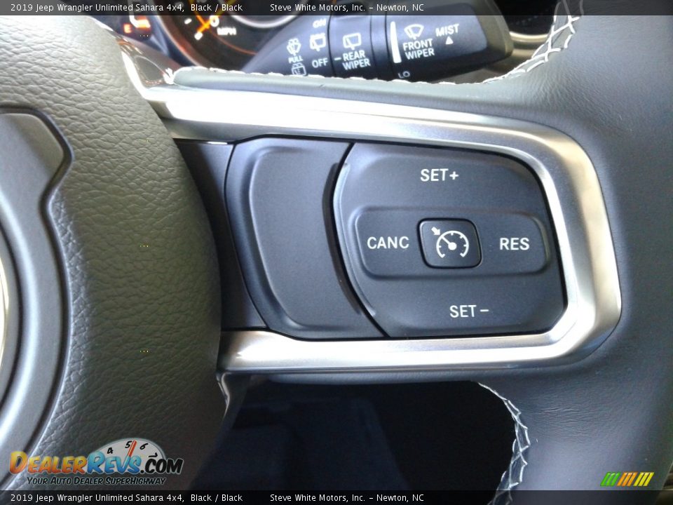 2019 Jeep Wrangler Unlimited Sahara 4x4 Black / Black Photo #17