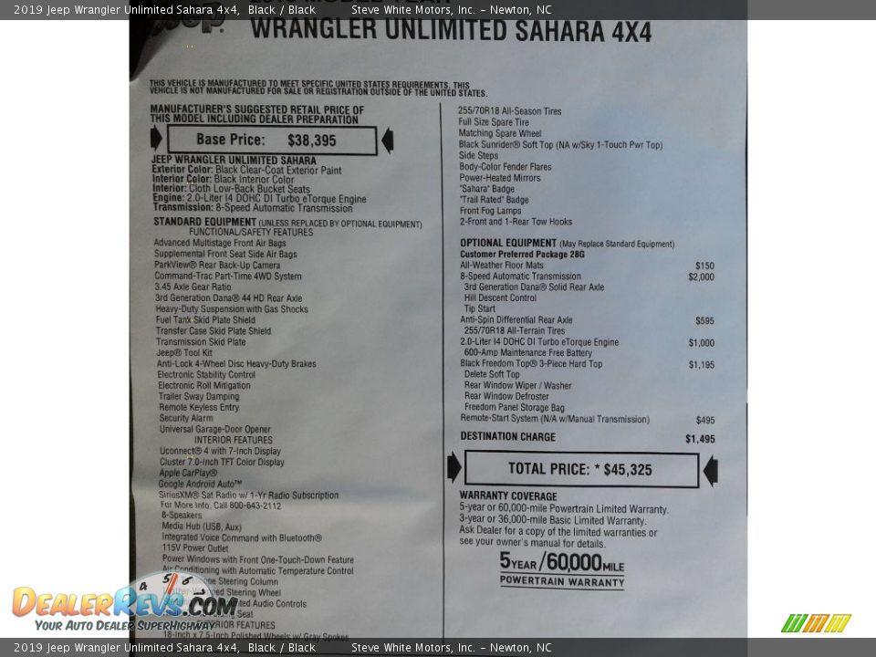 2019 Jeep Wrangler Unlimited Sahara 4x4 Black / Black Photo #31