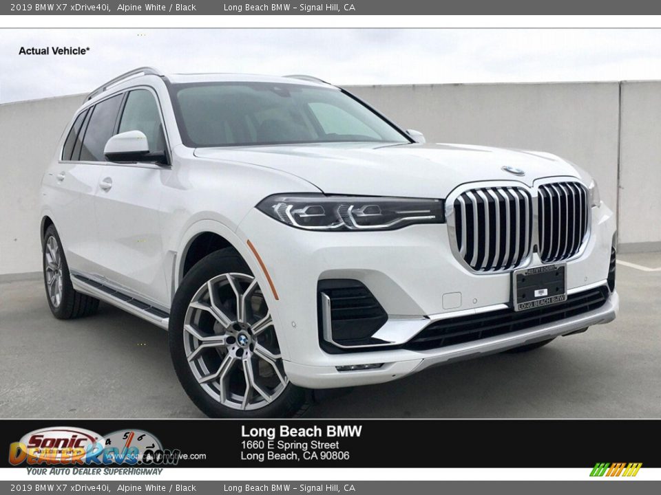 2019 BMW X7 xDrive40i Alpine White / Black Photo #1