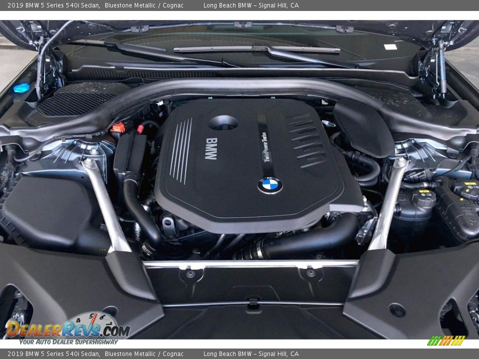2019 BMW 5 Series 540i Sedan Bluestone Metallic / Cognac Photo #9