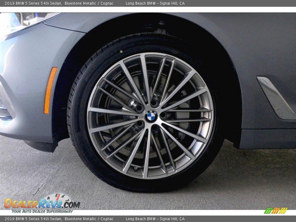 2019 BMW 5 Series 540i Sedan Bluestone Metallic / Cognac Photo #10