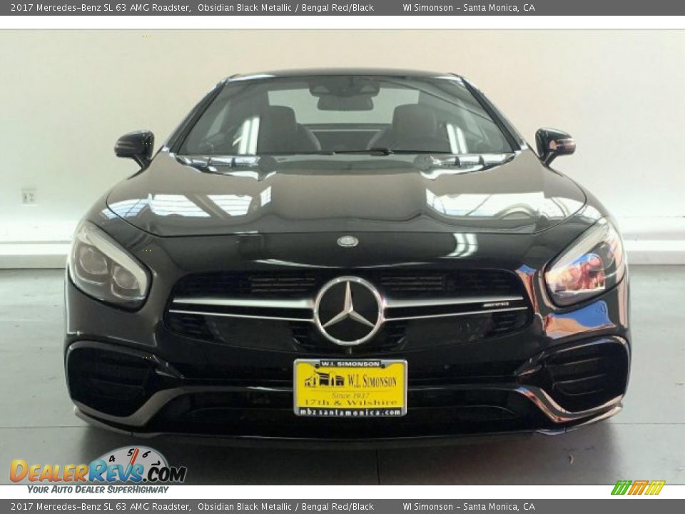 2017 Mercedes-Benz SL 63 AMG Roadster Obsidian Black Metallic / Bengal Red/Black Photo #2