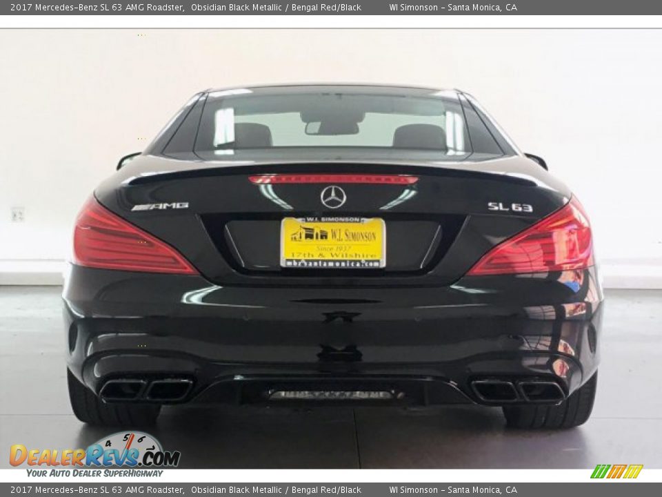2017 Mercedes-Benz SL 63 AMG Roadster Obsidian Black Metallic / Bengal Red/Black Photo #3