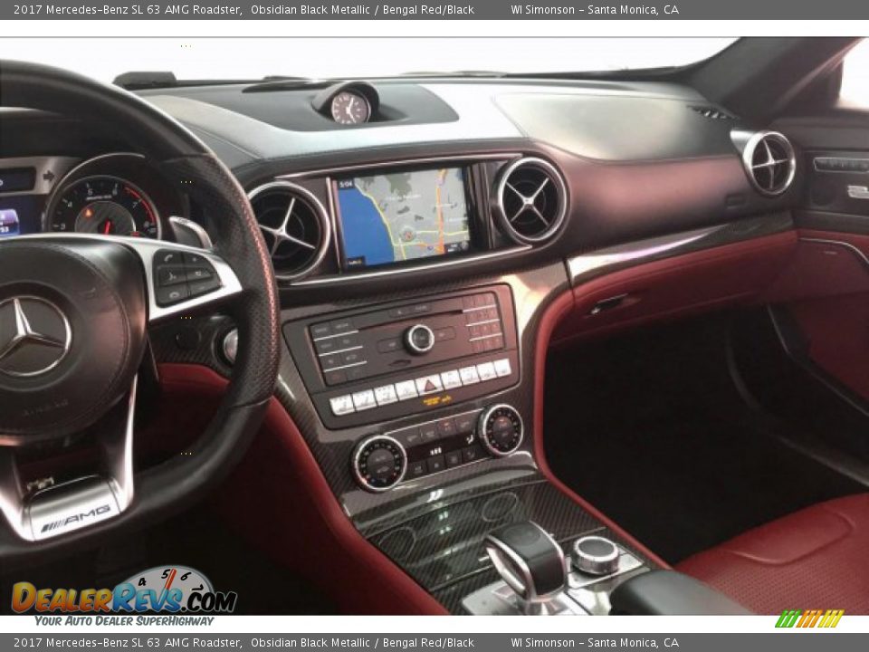 2017 Mercedes-Benz SL 63 AMG Roadster Obsidian Black Metallic / Bengal Red/Black Photo #5