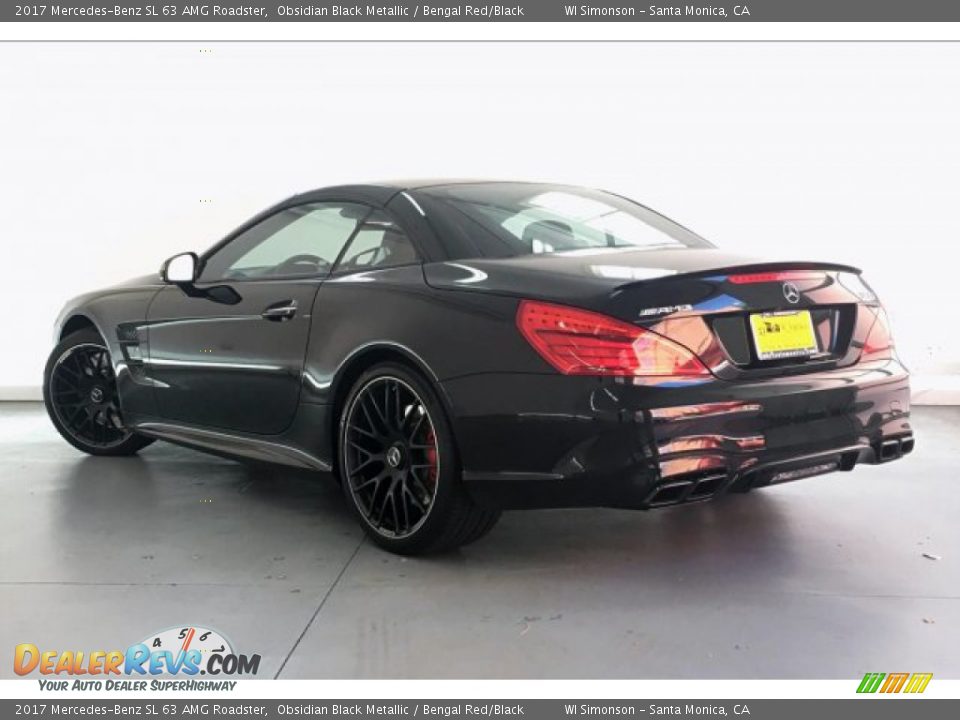 2017 Mercedes-Benz SL 63 AMG Roadster Obsidian Black Metallic / Bengal Red/Black Photo #10