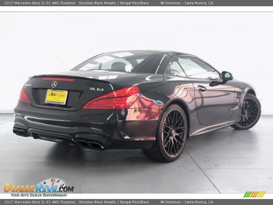 2017 Mercedes-Benz SL 63 AMG Roadster Obsidian Black Metallic / Bengal Red/Black Photo #14
