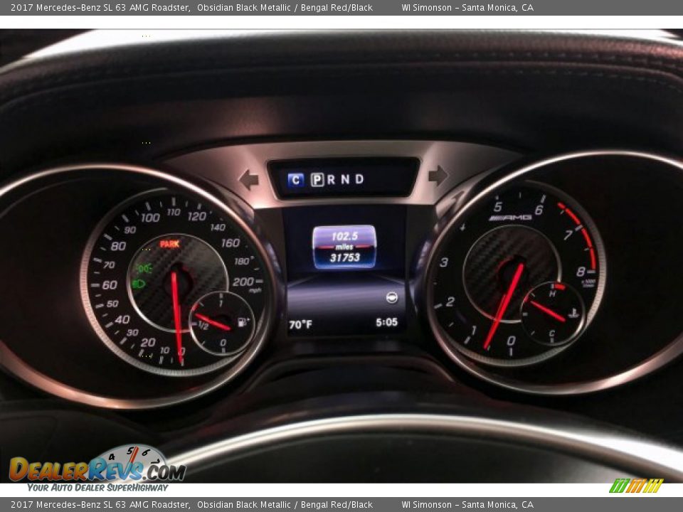 2017 Mercedes-Benz SL 63 AMG Roadster Gauges Photo #18