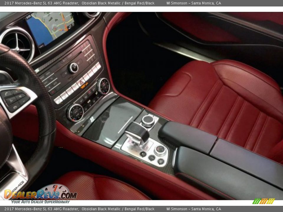 2017 Mercedes-Benz SL 63 AMG Roadster Obsidian Black Metallic / Bengal Red/Black Photo #21