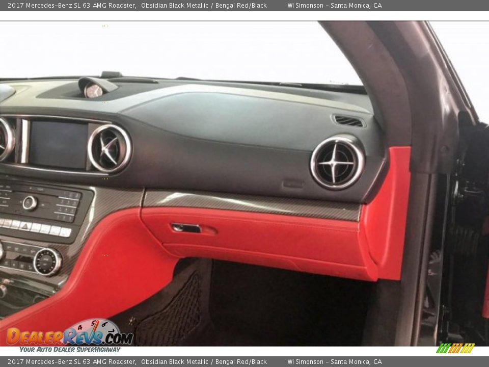 2017 Mercedes-Benz SL 63 AMG Roadster Obsidian Black Metallic / Bengal Red/Black Photo #26