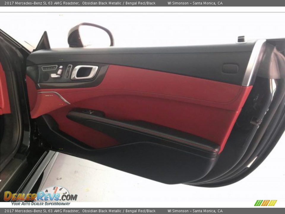 2017 Mercedes-Benz SL 63 AMG Roadster Obsidian Black Metallic / Bengal Red/Black Photo #27