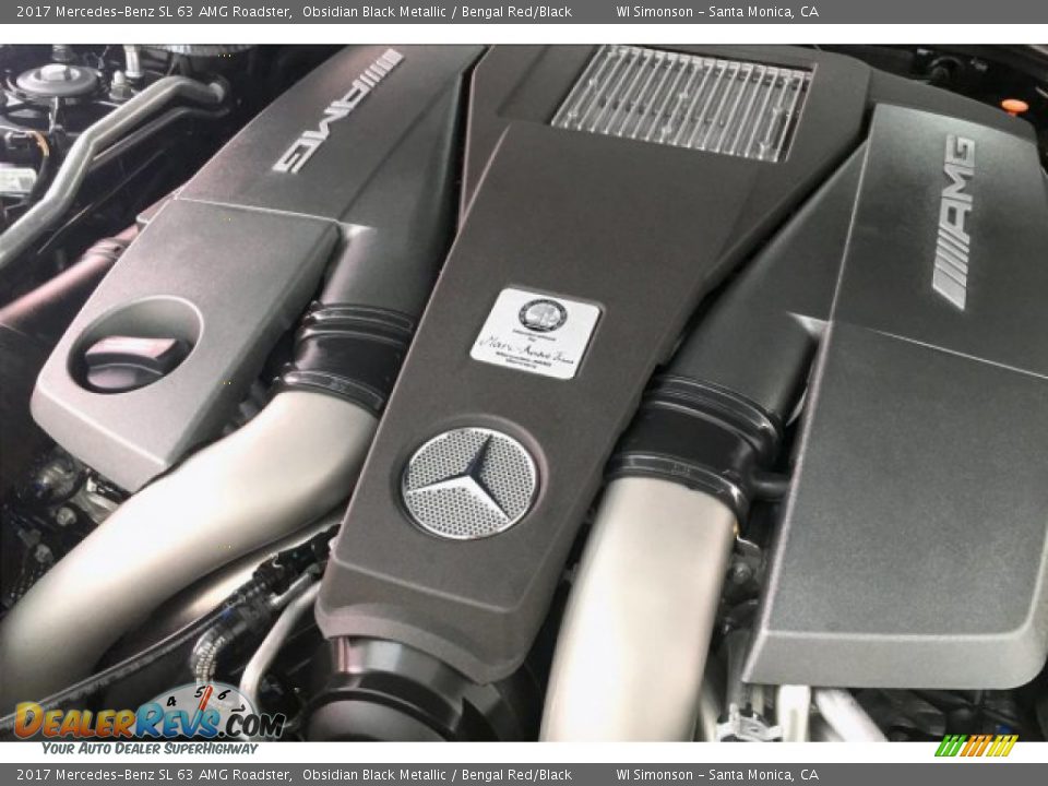 2017 Mercedes-Benz SL 63 AMG Roadster Obsidian Black Metallic / Bengal Red/Black Photo #28