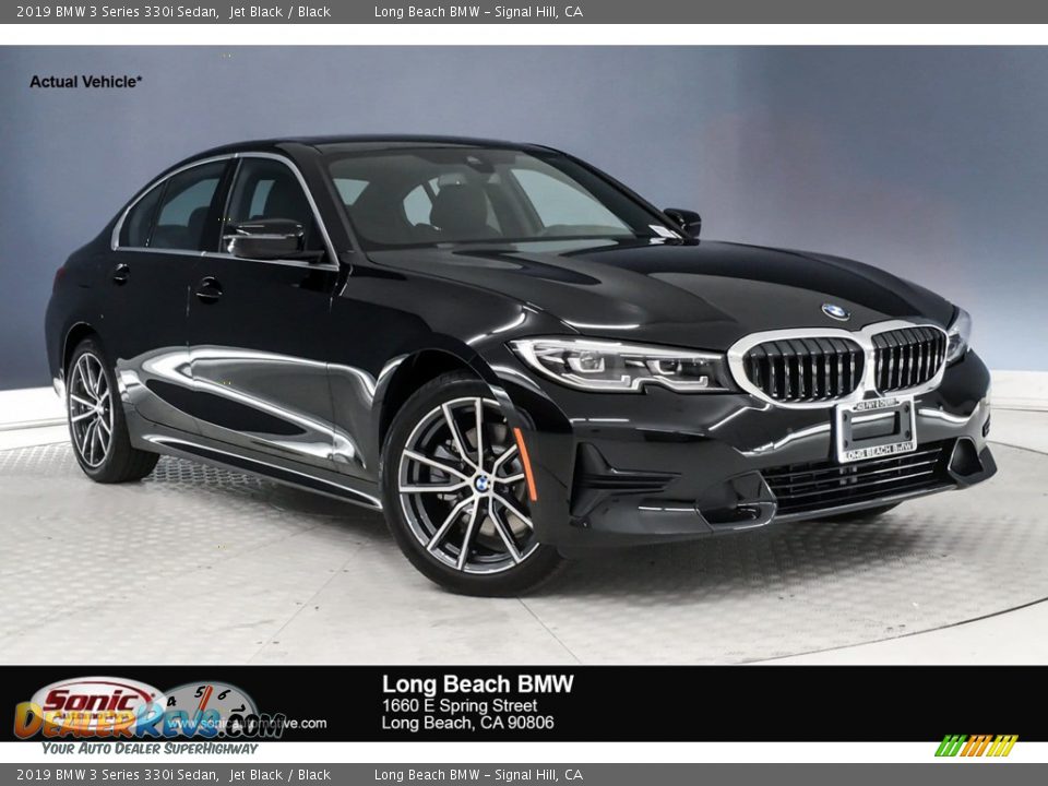 2019 BMW 3 Series 330i Sedan Jet Black / Black Photo #1