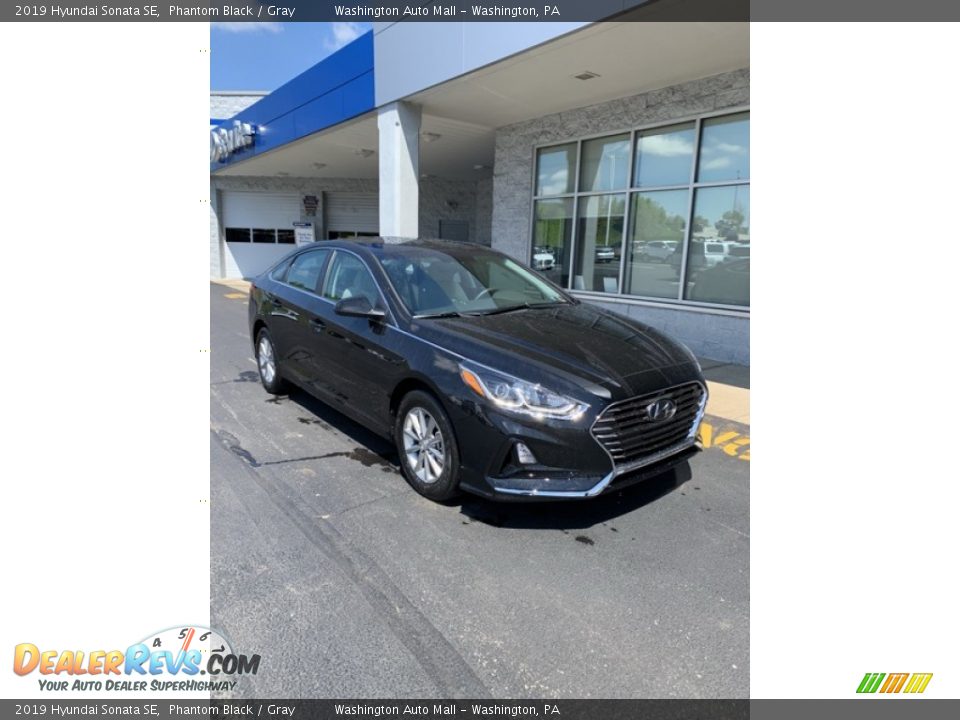 2019 Hyundai Sonata SE Phantom Black / Gray Photo #2