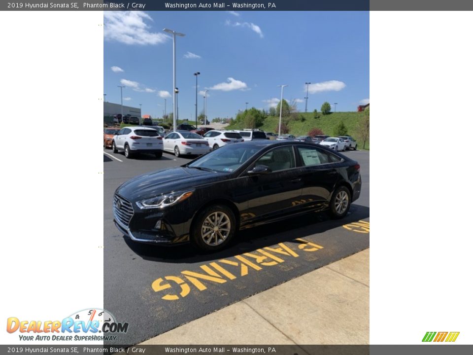 2019 Hyundai Sonata SE Phantom Black / Gray Photo #7