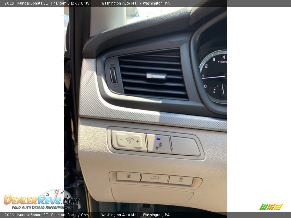 2019 Hyundai Sonata SE Phantom Black / Gray Photo #11