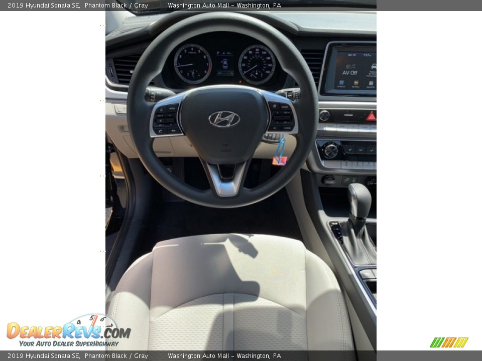 2019 Hyundai Sonata SE Phantom Black / Gray Photo #12
