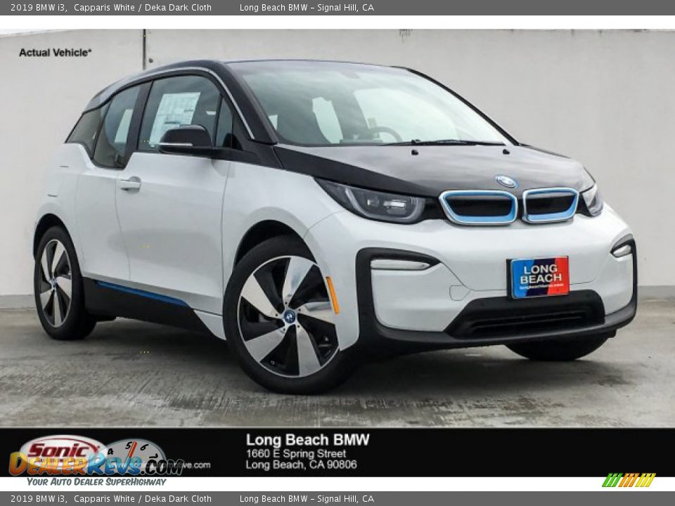 2019 BMW i3 Capparis White / Deka Dark Cloth Photo #1