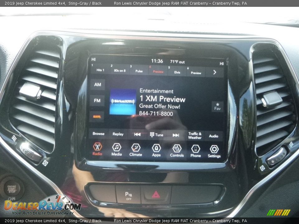 2019 Jeep Cherokee Limited 4x4 Sting-Gray / Black Photo #16