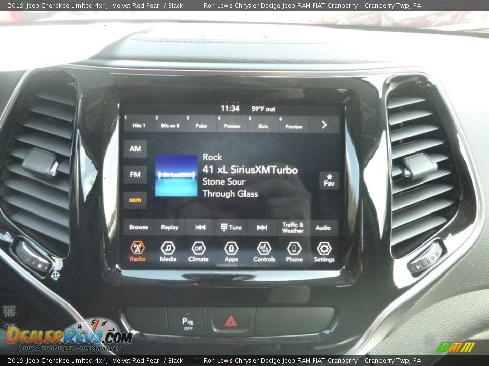 2019 Jeep Cherokee Limited 4x4 Velvet Red Pearl / Black Photo #15