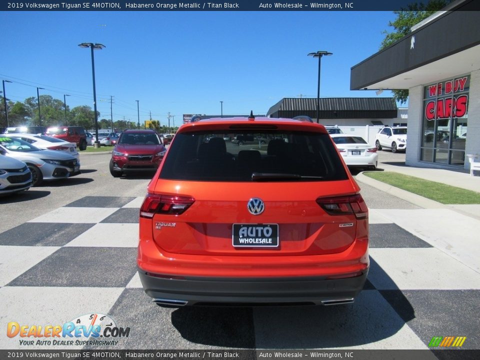 2019 Volkswagen Tiguan SE 4MOTION Habanero Orange Metallic / Titan Black Photo #4