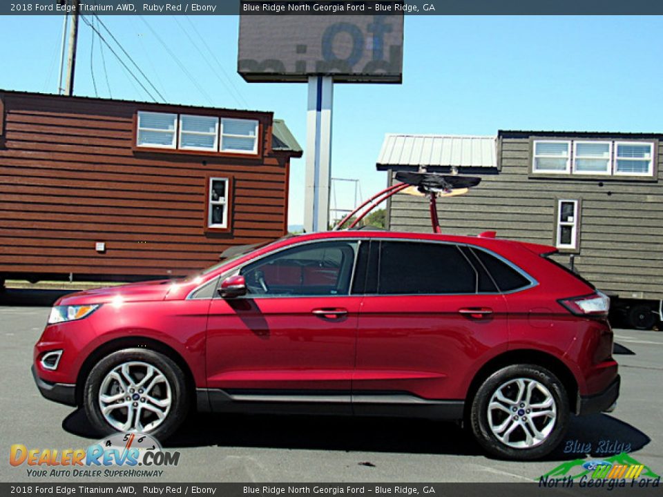 2018 Ford Edge Titanium AWD Ruby Red / Ebony Photo #2