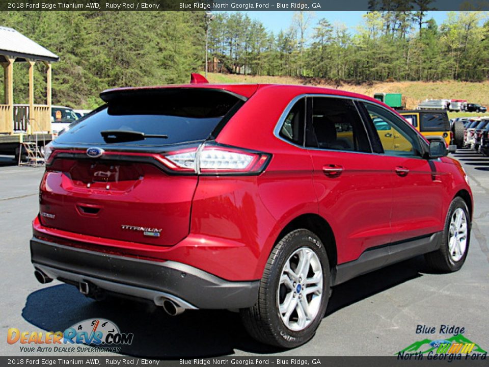 2018 Ford Edge Titanium AWD Ruby Red / Ebony Photo #5