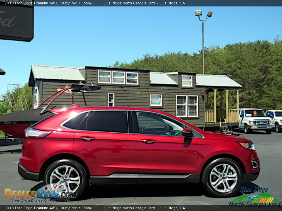 2018 Ford Edge Titanium AWD Ruby Red / Ebony Photo #6