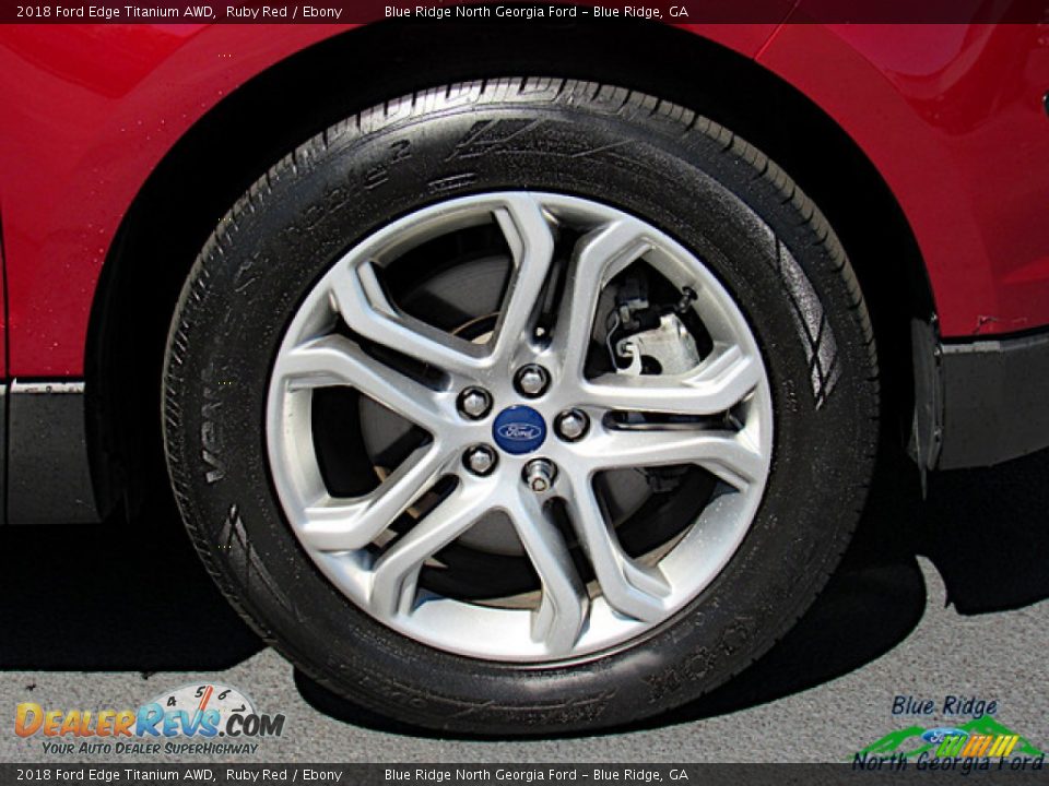 2018 Ford Edge Titanium AWD Ruby Red / Ebony Photo #9