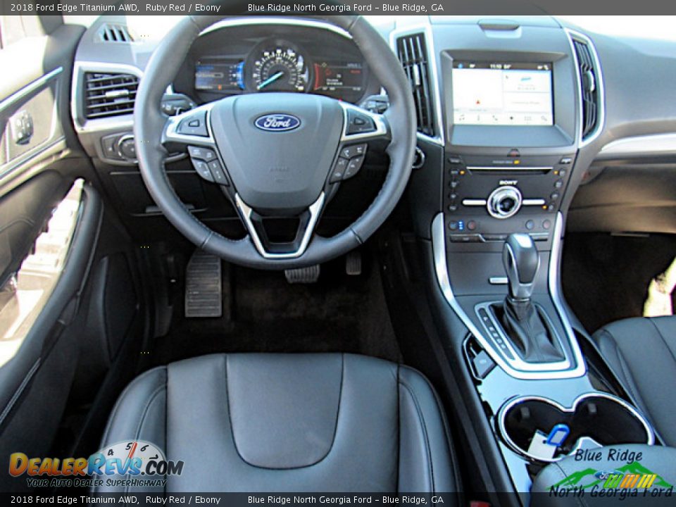 2018 Ford Edge Titanium AWD Ruby Red / Ebony Photo #15