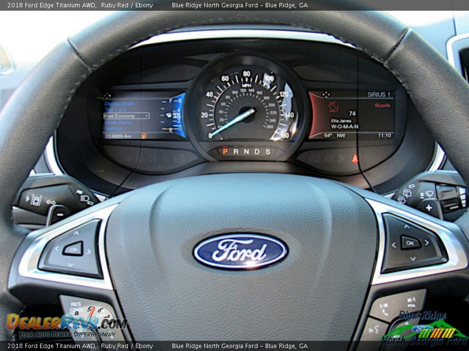 2018 Ford Edge Titanium AWD Ruby Red / Ebony Photo #17
