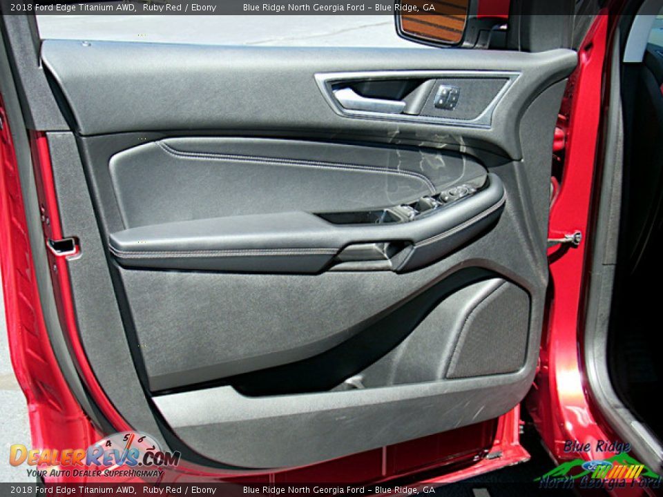 2018 Ford Edge Titanium AWD Ruby Red / Ebony Photo #27