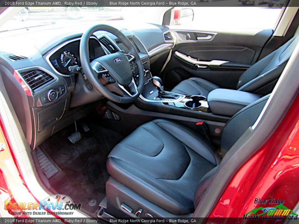 2018 Ford Edge Titanium AWD Ruby Red / Ebony Photo #28