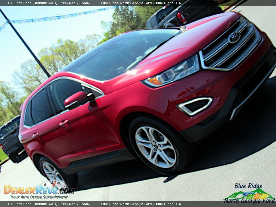 2018 Ford Edge Titanium AWD Ruby Red / Ebony Photo #32