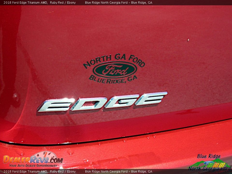 2018 Ford Edge Titanium AWD Ruby Red / Ebony Photo #35